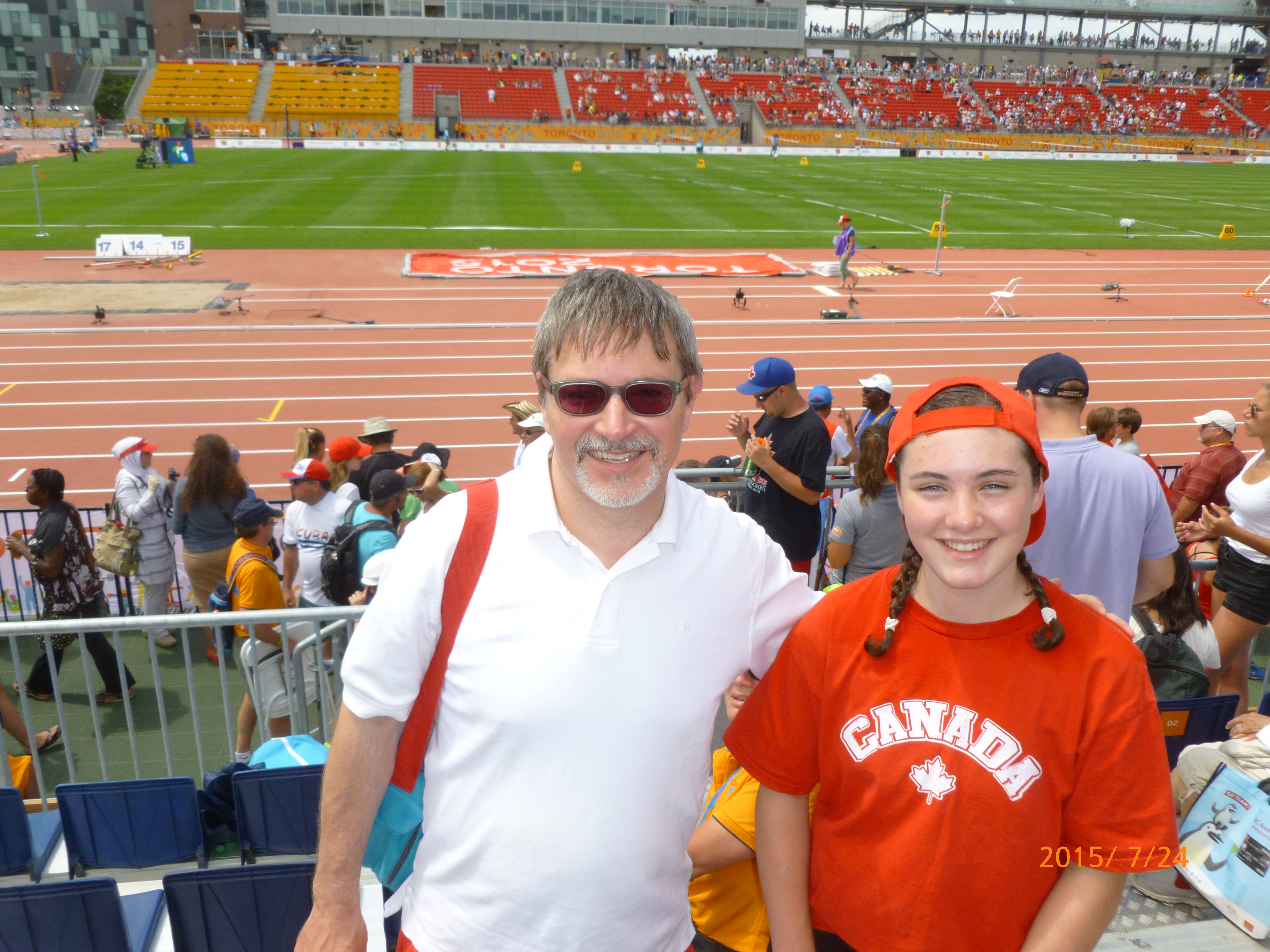 Your author and his daughter at Track & Field