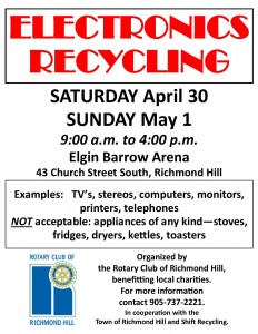 Electronics Recycling Fundraiser for Rotary