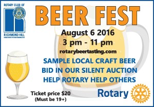 Richmond Hill Rotary Craft Beer Festival